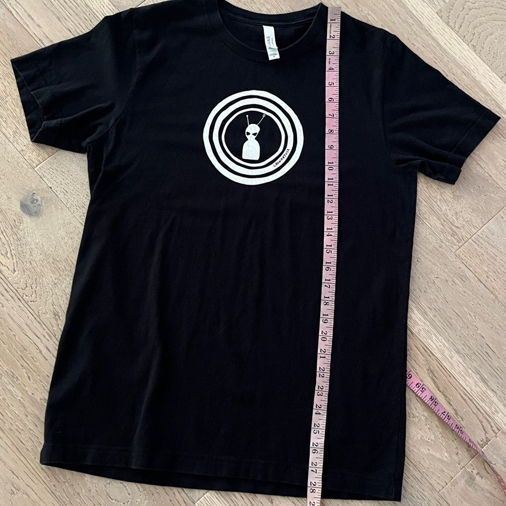 Alien Graphic Tee Black Minimalist Circle Logo Streetwear Unisex M - Picture 5 of 6